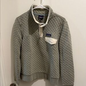 Patagonia Gray Quilted Snap-T Pullover